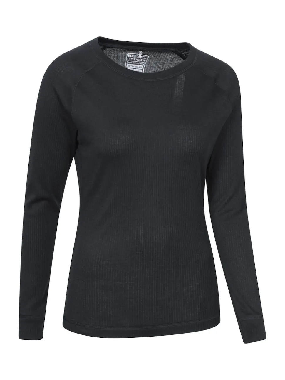 Mountain Warehouse Black Talus Womens Round Neck Thermal Top