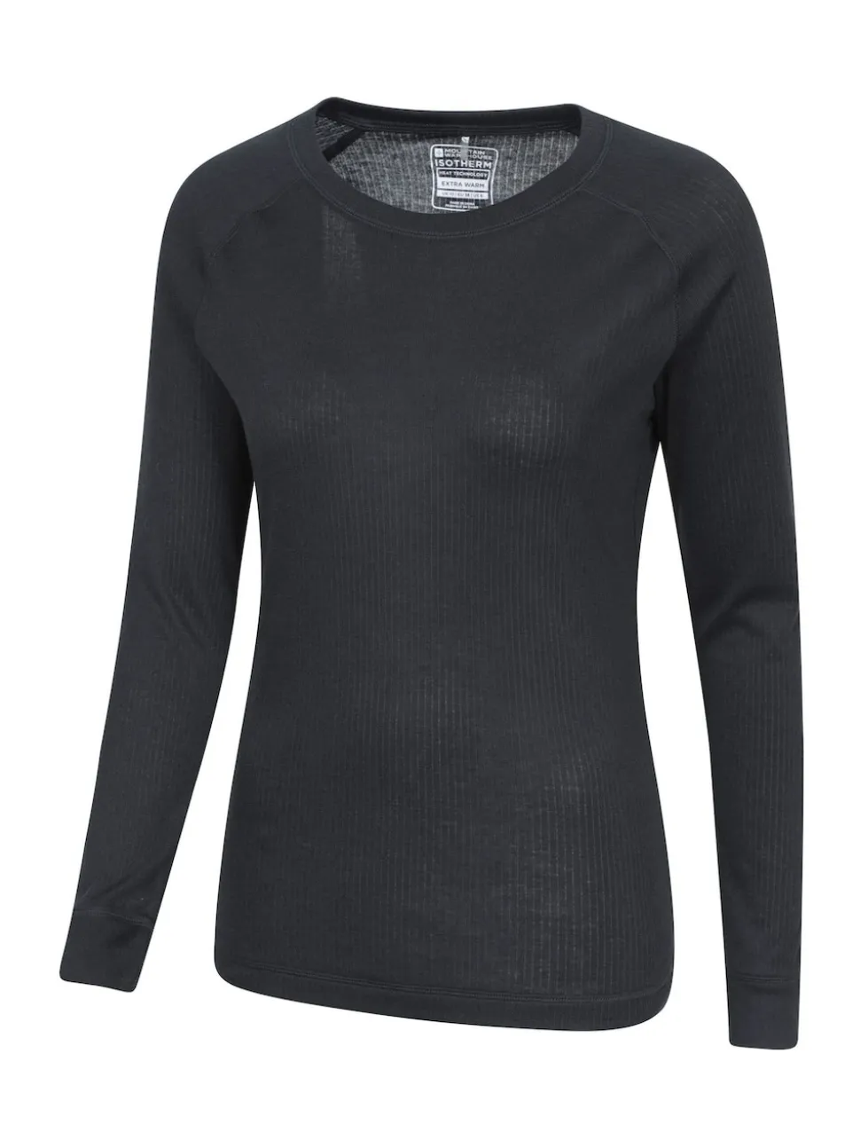 Mountain Warehouse Black Talus Womens Round Neck Thermal Top