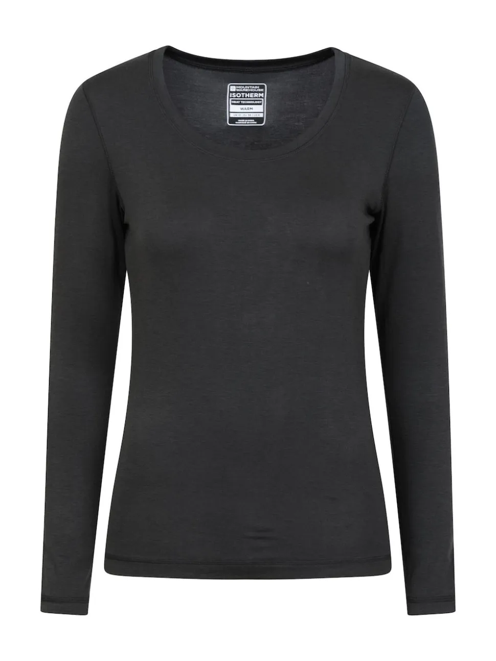 Mountain Warehouse Black Womens Keep The Heat Thermal Top and Pants Set