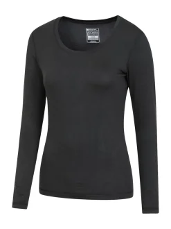 Mountain Warehouse Black Womens Keep The Heat Thermal Top and Pants Set