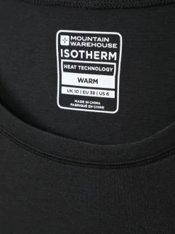 Mountain Warehouse Black Womens Keep The Heat Thermal Top and Pants Set