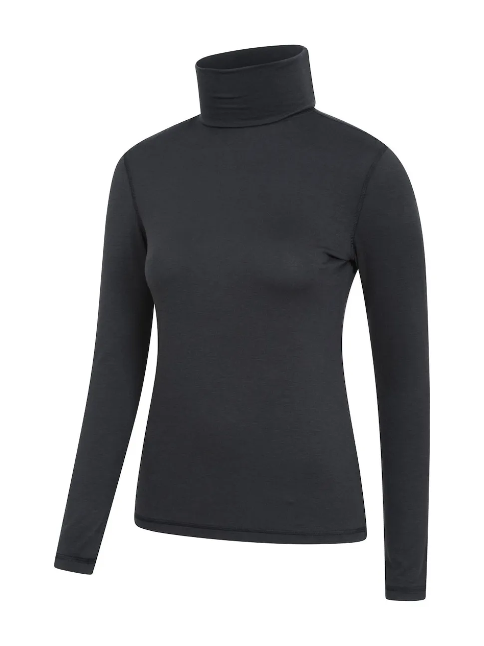 Mountain Warehouse Black Keep The Heat Womens Roll Neck Thermals