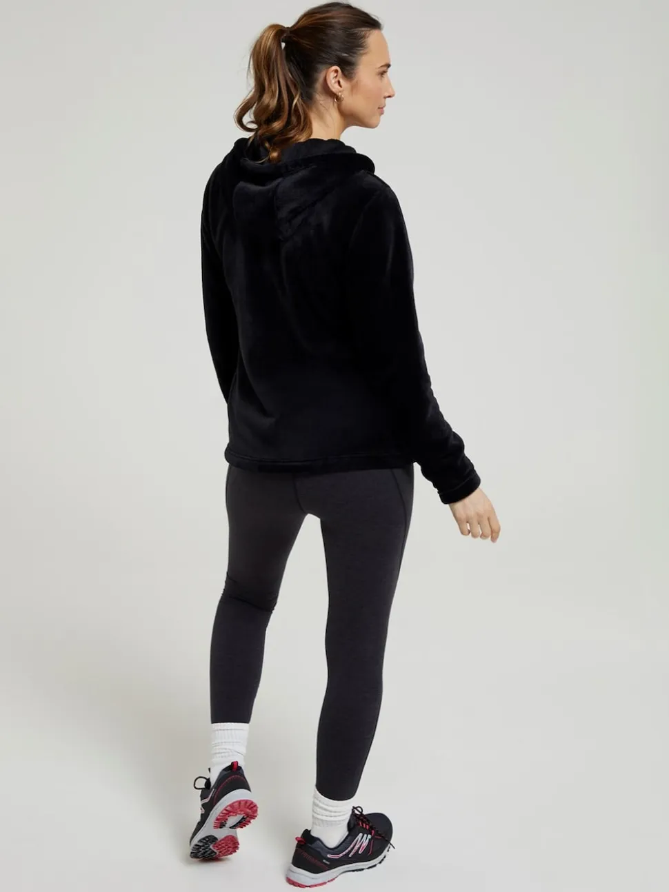 Mountain Warehouse Black Womens Snaggle Hooded Fleece
