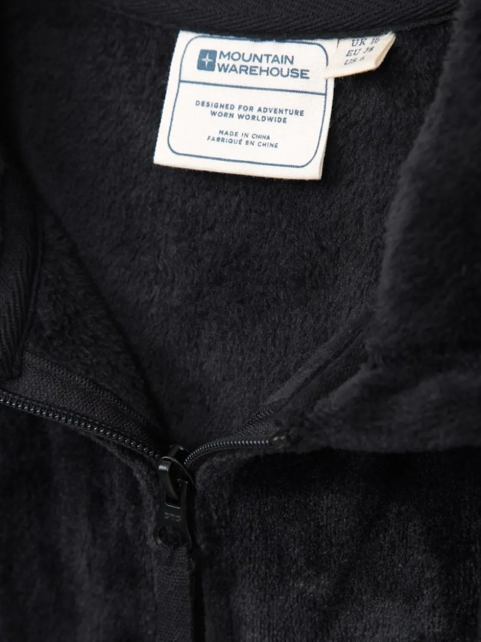 Mountain Warehouse Black Womens Snaggle Hooded Fleece