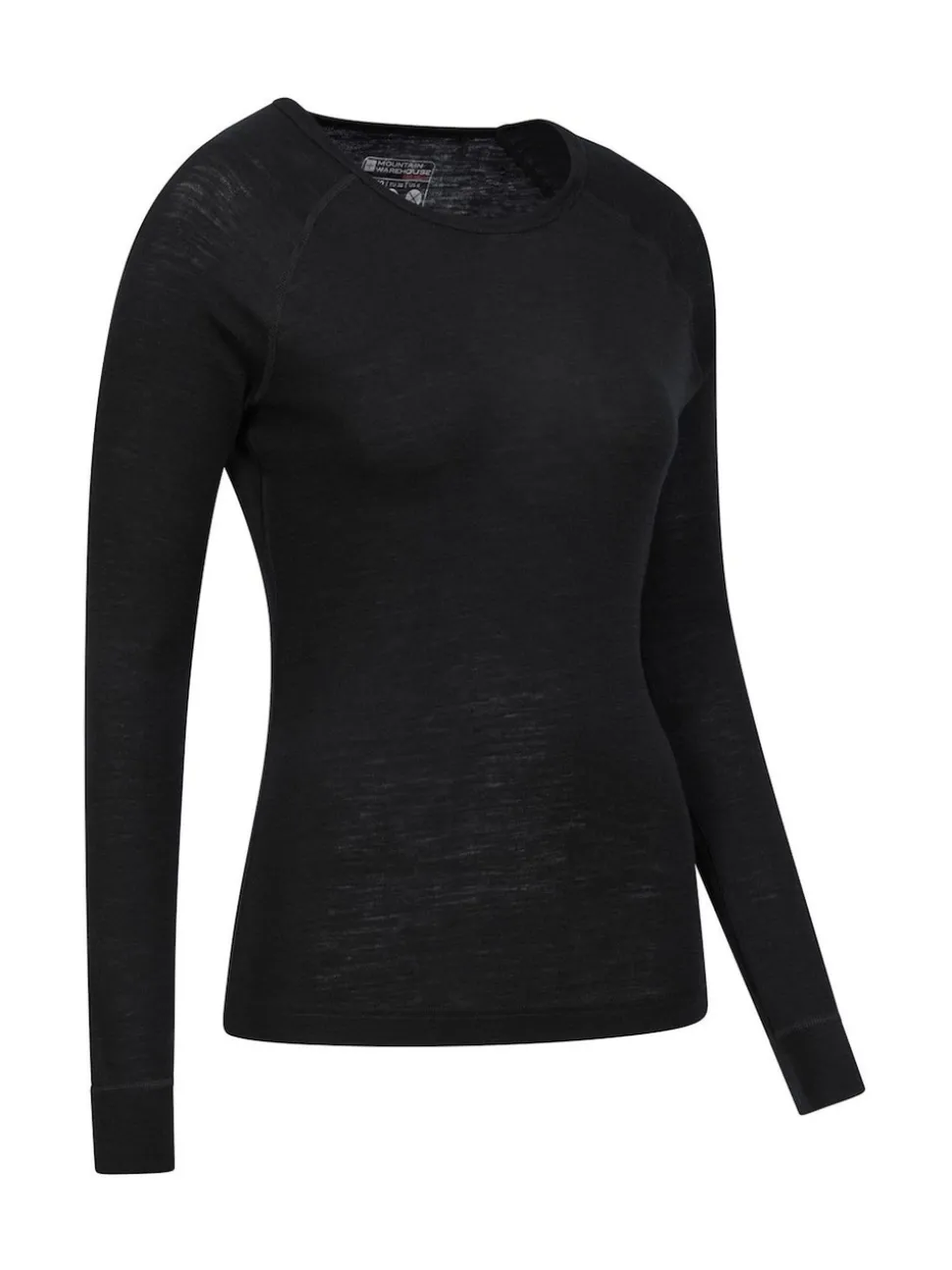 Mountain Warehouse Black Womens Merino Long Sleeve Thermal Top