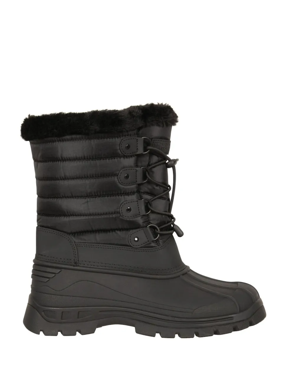 Mountain Warehouse Black Whistler Womens Sherpa Lined Adaptive Snow Boots