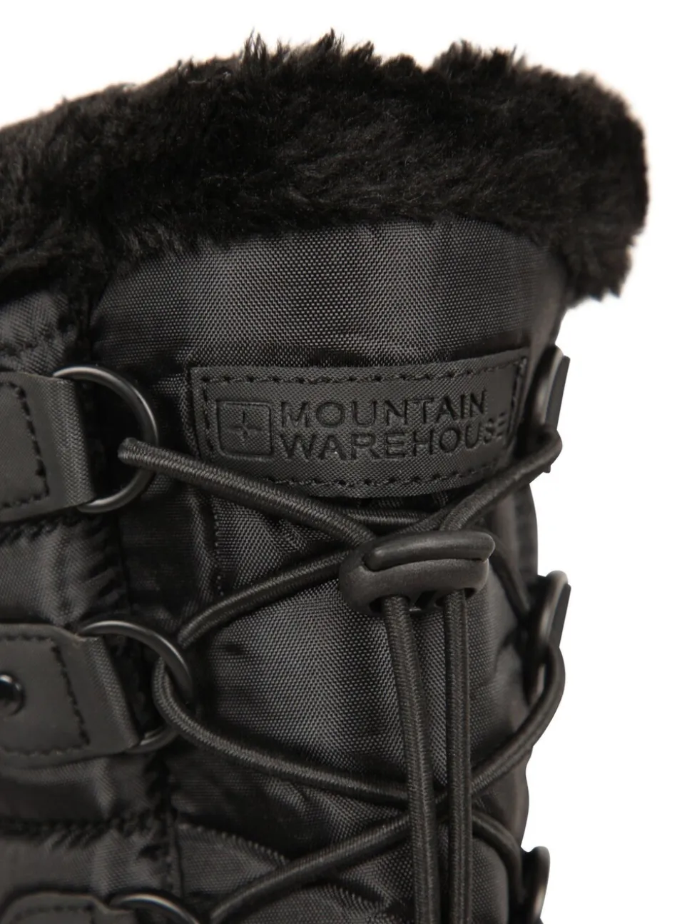 Mountain Warehouse Black Whistler Womens Sherpa Lined Adaptive Snow Boots