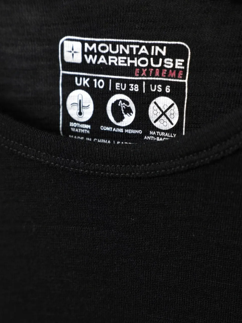 Mountain Warehouse Black Womens Merino II Thermal Top