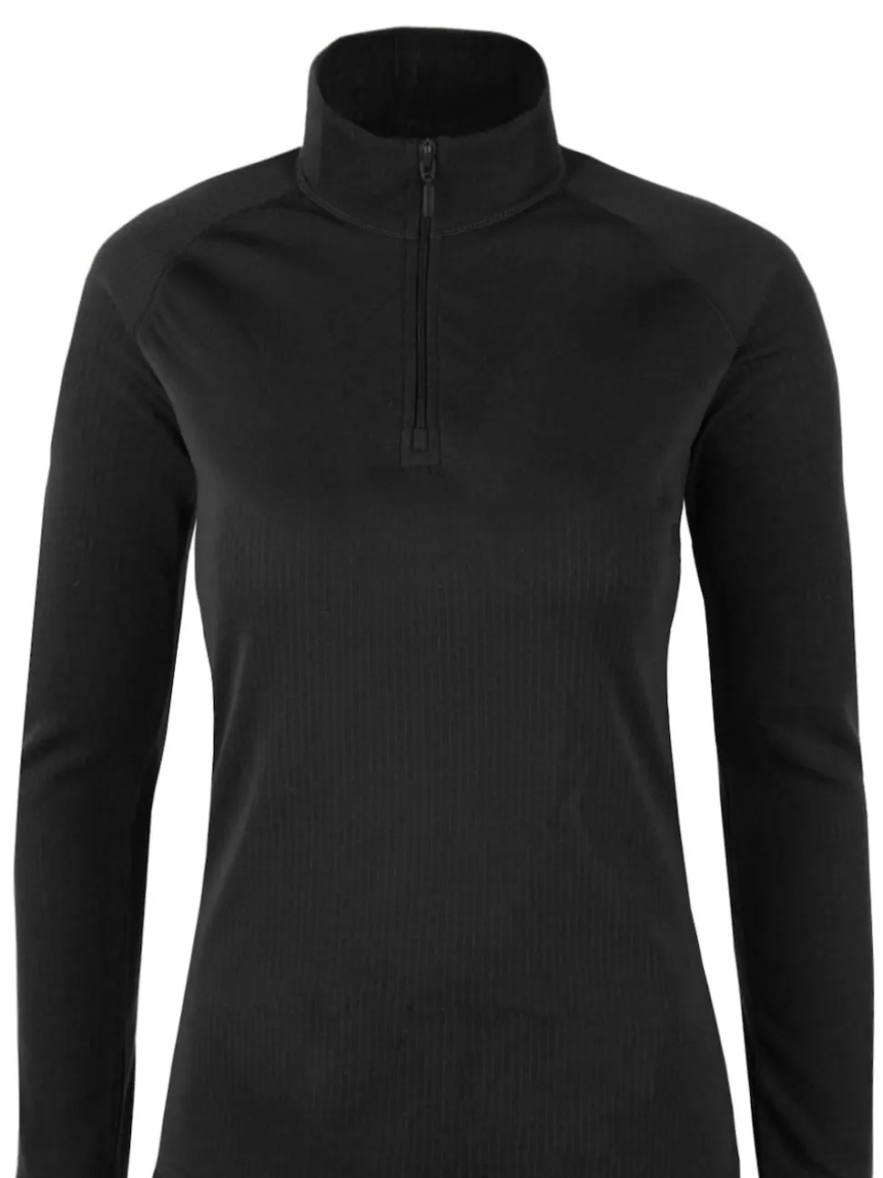 Mountain Warehouse Black Talus Womens Zip Neck Thermal Top