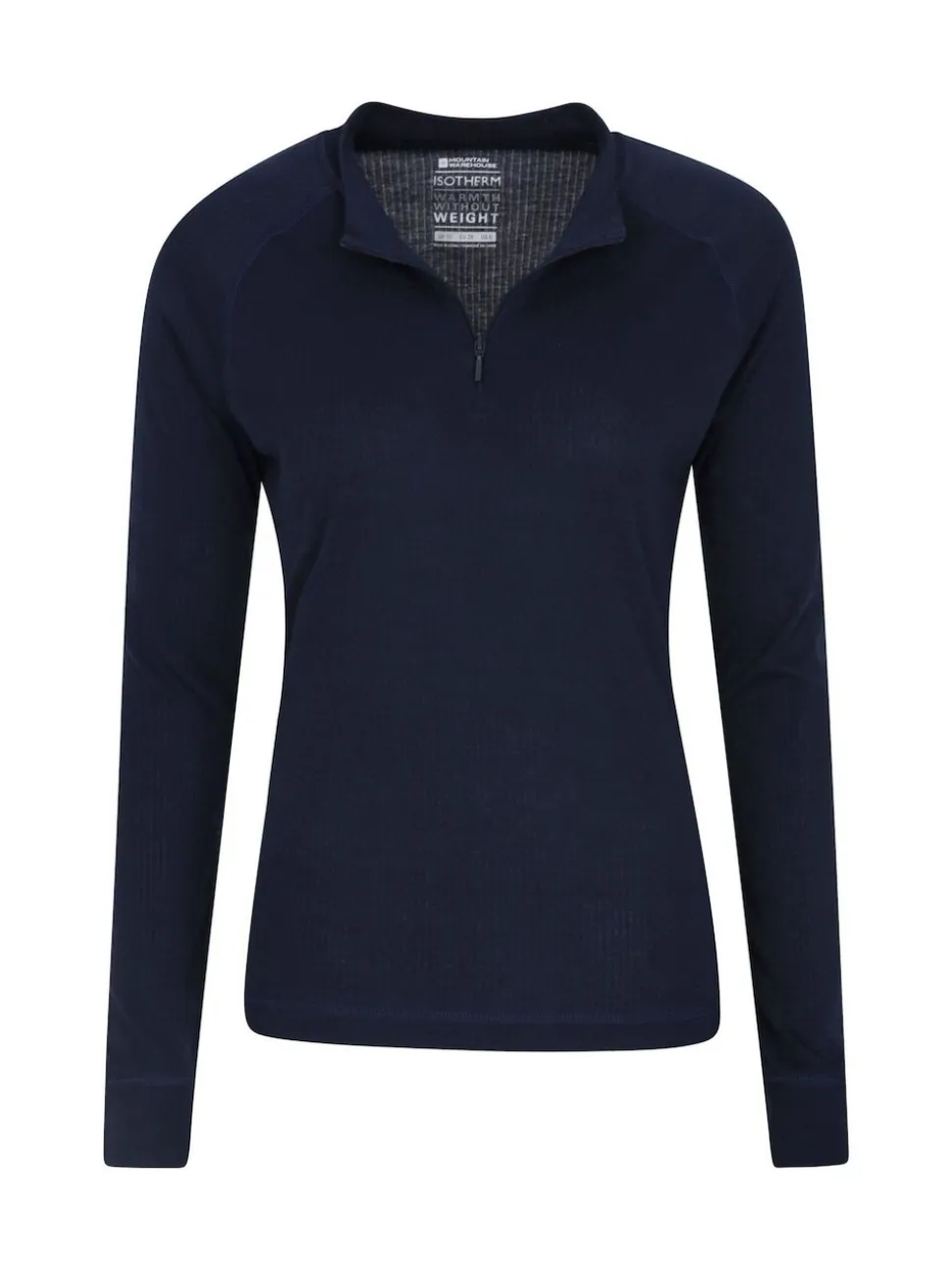 Mountain Warehouse Blue Talus Womens Zip Neck Thermal Top