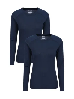 Mountain Warehouse Blue Womens Talus Thermal Tops 2 Pack