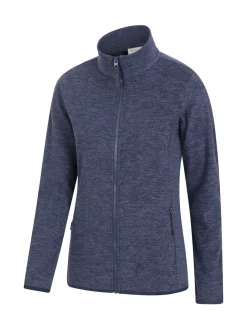 Mountain Warehouse Dark Blue Womens Snowdon Melange II Full-Zip Fleece