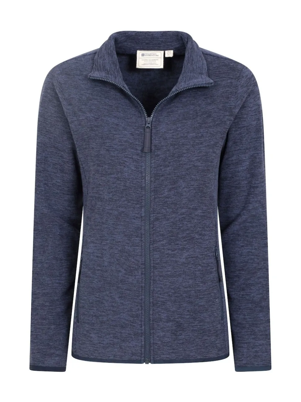 Mountain Warehouse Dark Blue Womens Snowdon Melange II Full-Zip Fleece