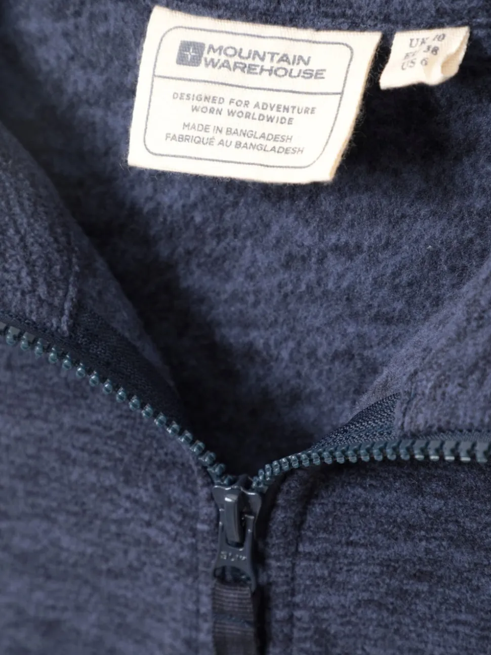 Mountain Warehouse Dark Blue Womens Snowdon Melange II Full-Zip Fleece