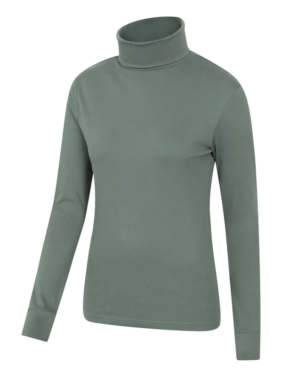 Mountain Warehouse Green Maribel Cotton Roll Neck Top