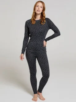 Mountain Warehouse Grey Talus Printed Womens Thermal Top