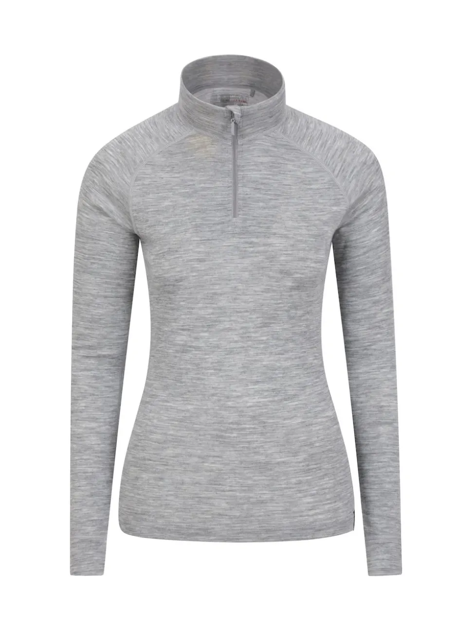 Mountain Warehouse Grey Womens Merino Zip Neck Thermal Top