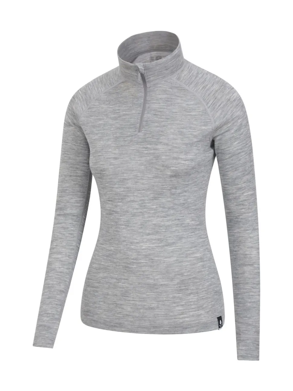 Mountain Warehouse Grey Womens Merino Zip Neck Thermal Top