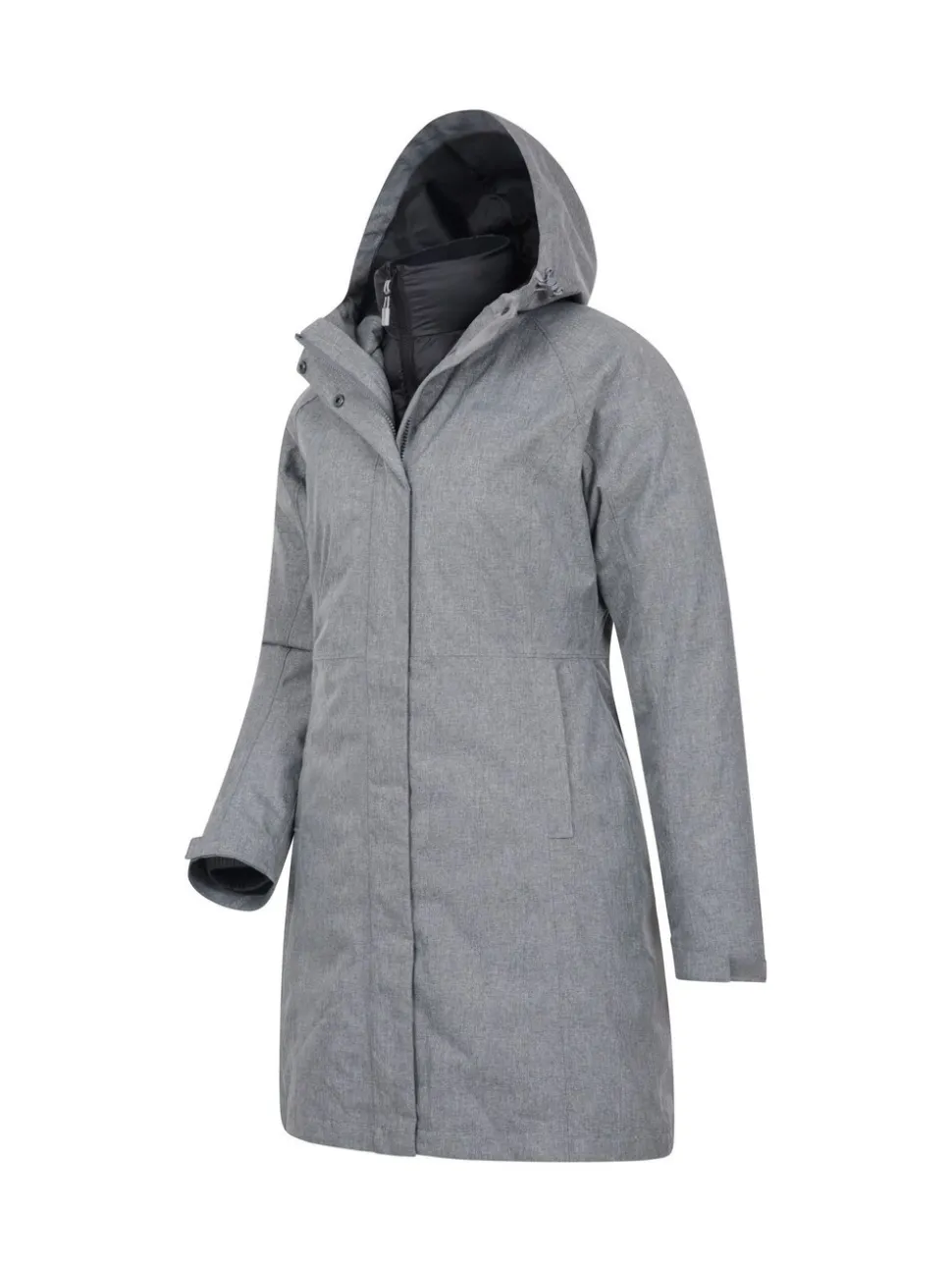 Mountain Warehouse Grey Womens Alaskan 3-In-1 Waterproof Long Coat