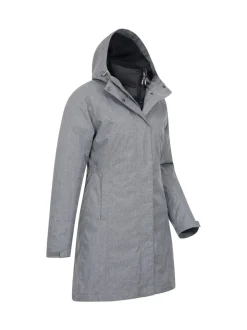 Mountain Warehouse Grey Womens Alaskan 3-In-1 Waterproof Long Coat