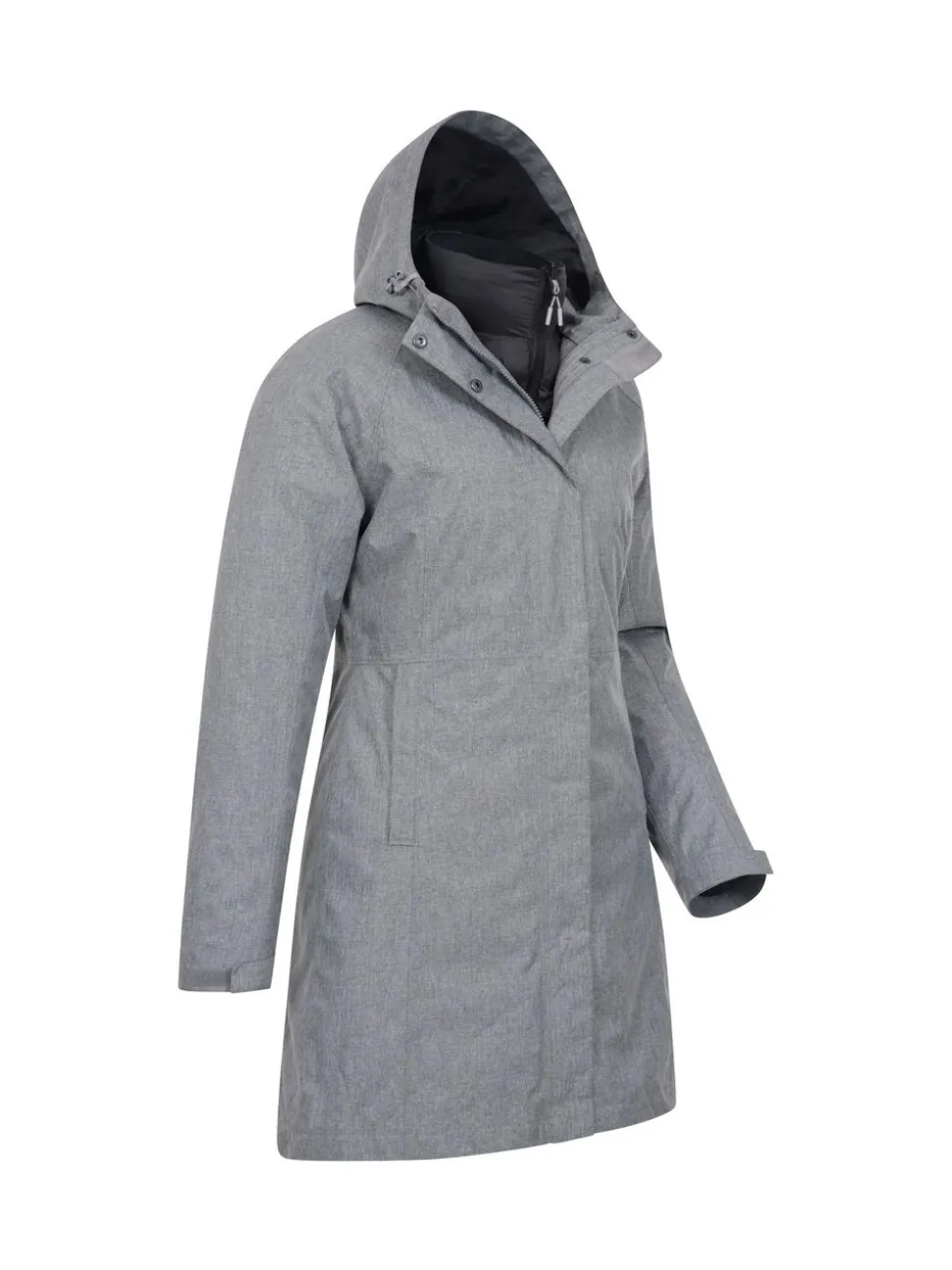 Mountain Warehouse Grey Womens Alaskan 3-In-1 Waterproof Long Coat