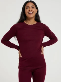 Mountain Warehouse Pink Talus Womens Round Neck Thermal Top