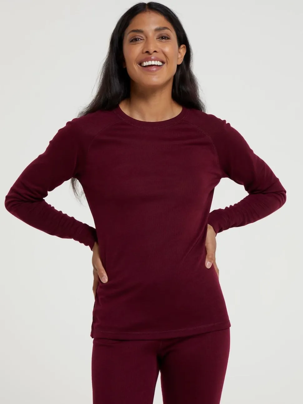 Mountain Warehouse Pink Talus Womens Round Neck Thermal Top