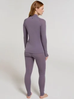 Mountain Warehouse Purple Womens Merino Zip Neck Thermal Top