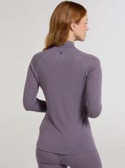 Mountain Warehouse Purple Womens Merino Zip Neck Thermal Top