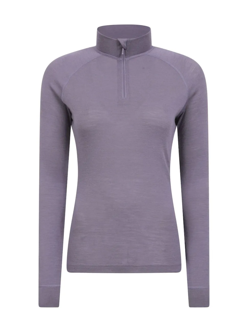Mountain Warehouse Purple Womens Merino Zip Neck Thermal Top