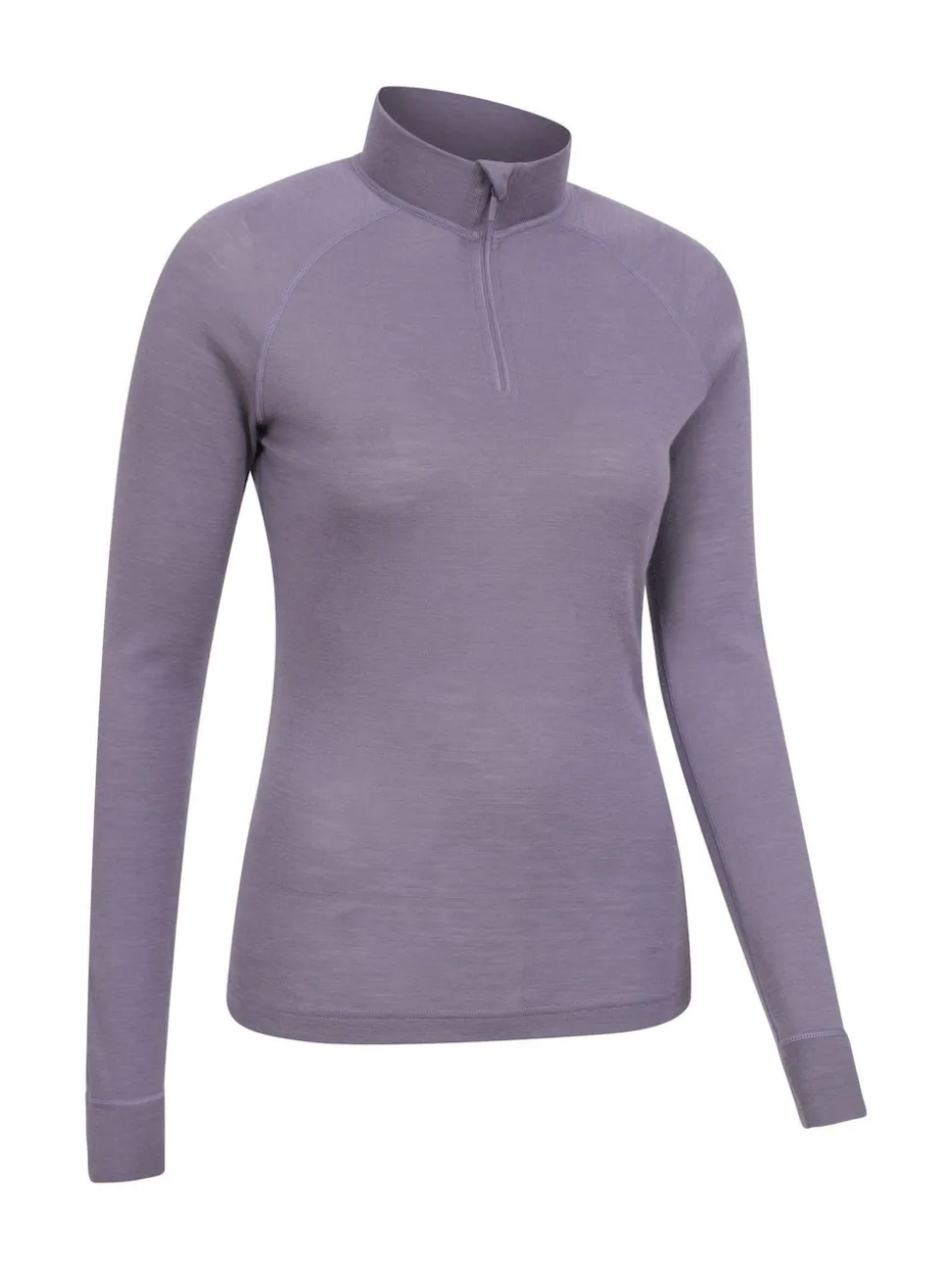 Mountain Warehouse Purple Womens Merino Zip Neck Thermal Top