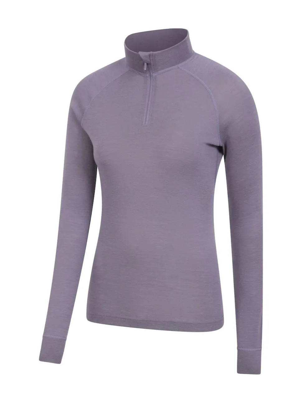 Mountain Warehouse Purple Womens Merino Zip Neck Thermal Top