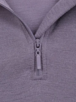 Mountain Warehouse Purple Womens Merino Zip Neck Thermal Top