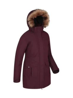 Mountain Warehouse Purple Tarka Waterproof Long Padded Jacket