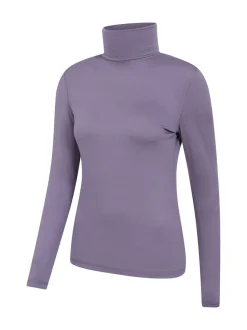 Mountain Warehouse Purple Keep The Heat Womens Roll Neck Thermals