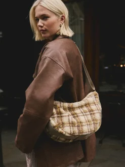 Multi Borg Sling Checkered Cross-Body Bag