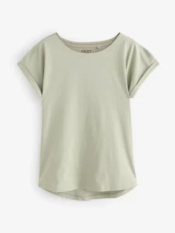 Multi Cap Sleeve 100% Cotton T-Shirts 7 Pack