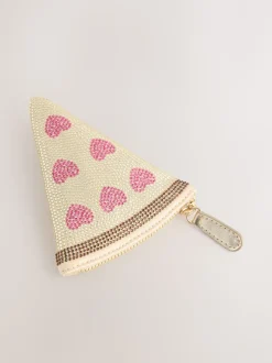 Multi Embellished Pizza Purse