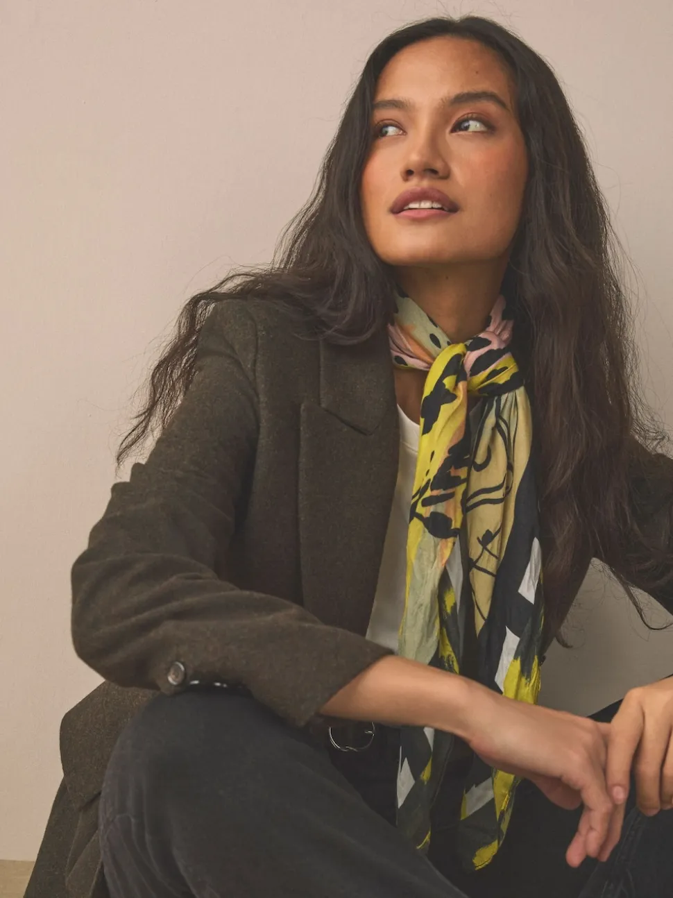 Multi Leopard Square Scarf