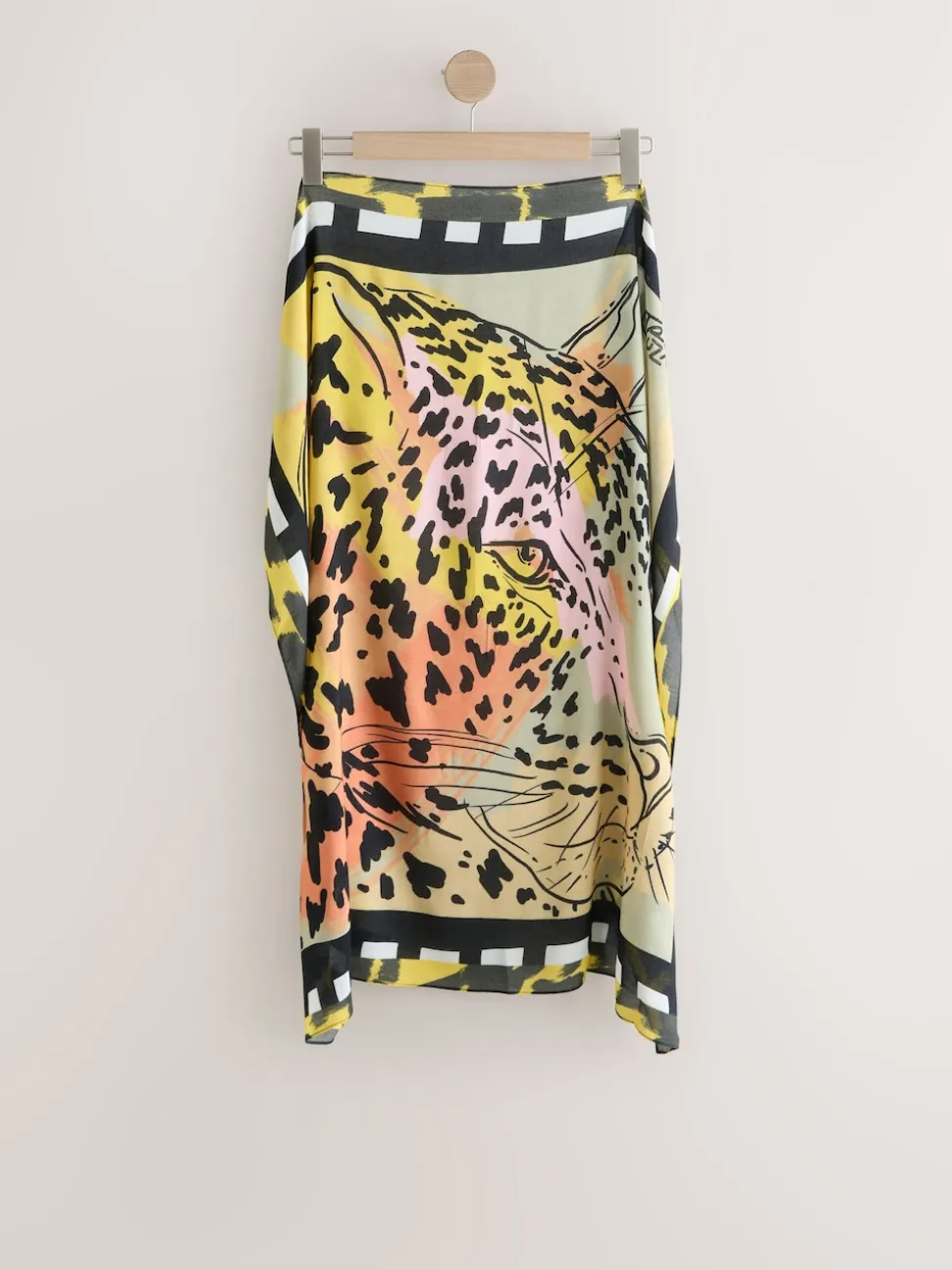 Multi Leopard Square Scarf