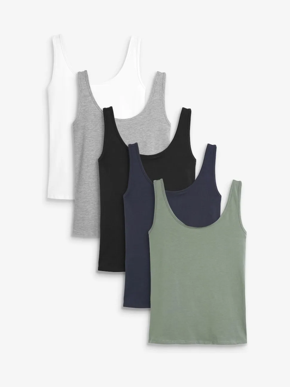 Multi Thick Strap Vests 5 Pack