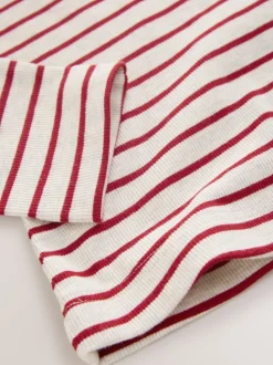 Multi/Striped 5 Pack Ribbed Long Sleeve T-Shirts