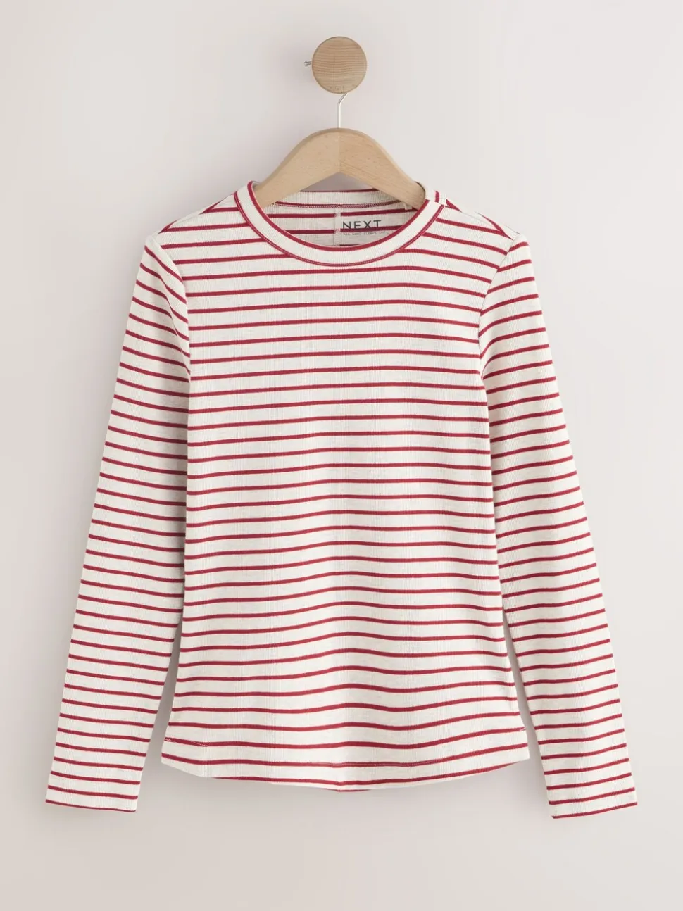 Multi/Striped 5 Pack Ribbed Long Sleeve T-Shirts
