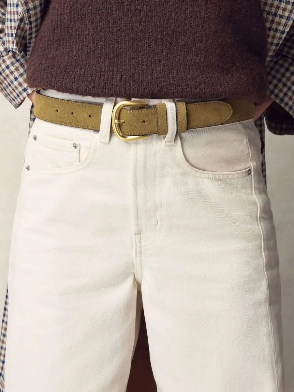 Muted Green N. Premium Made in Italy Suede Belt