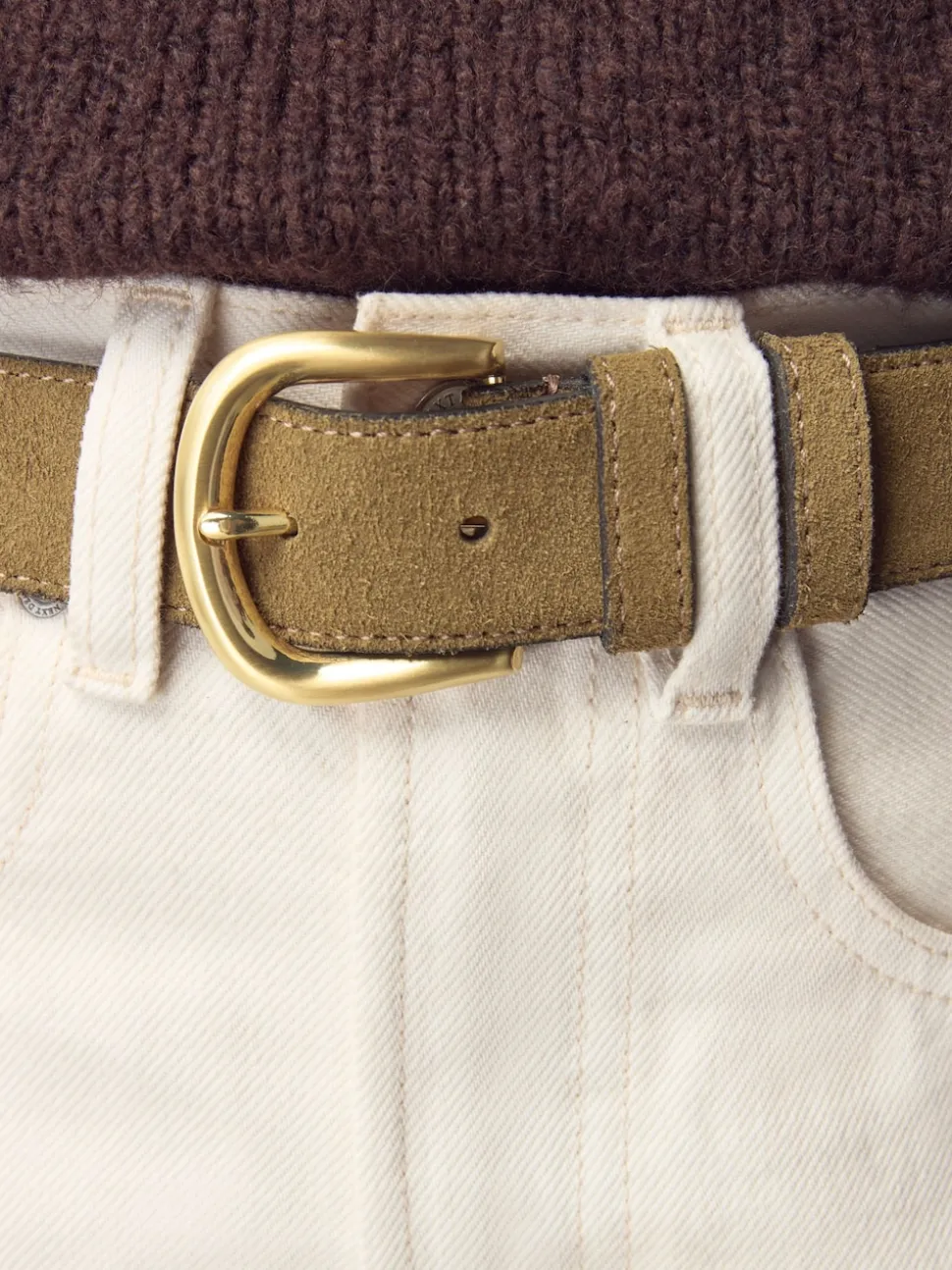Muted Green N. Premium Made in Italy Suede Belt
