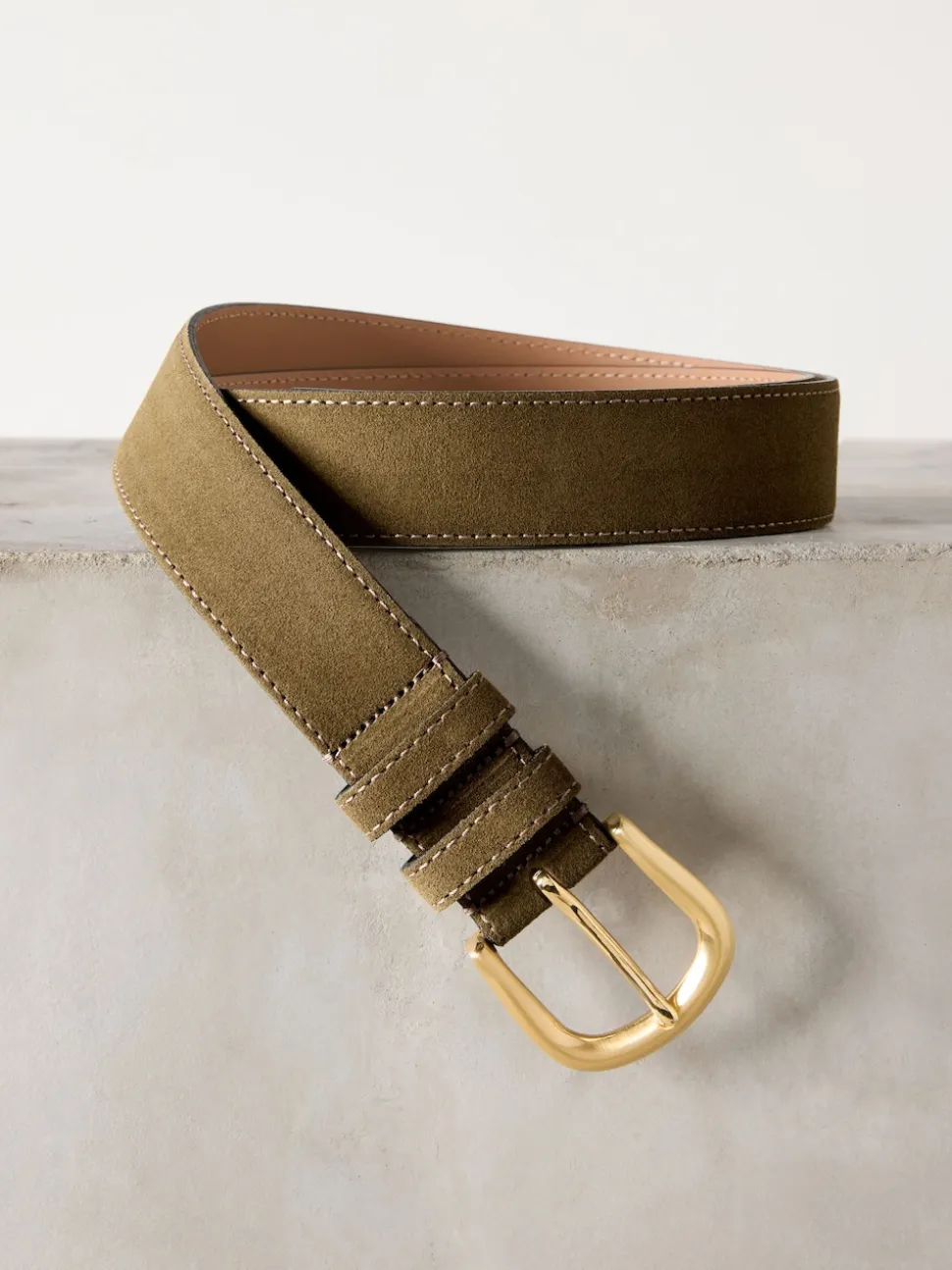 Muted Green N. Premium Made in Italy Suede Belt