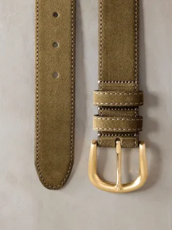 Muted Green N. Premium Made in Italy Suede Belt