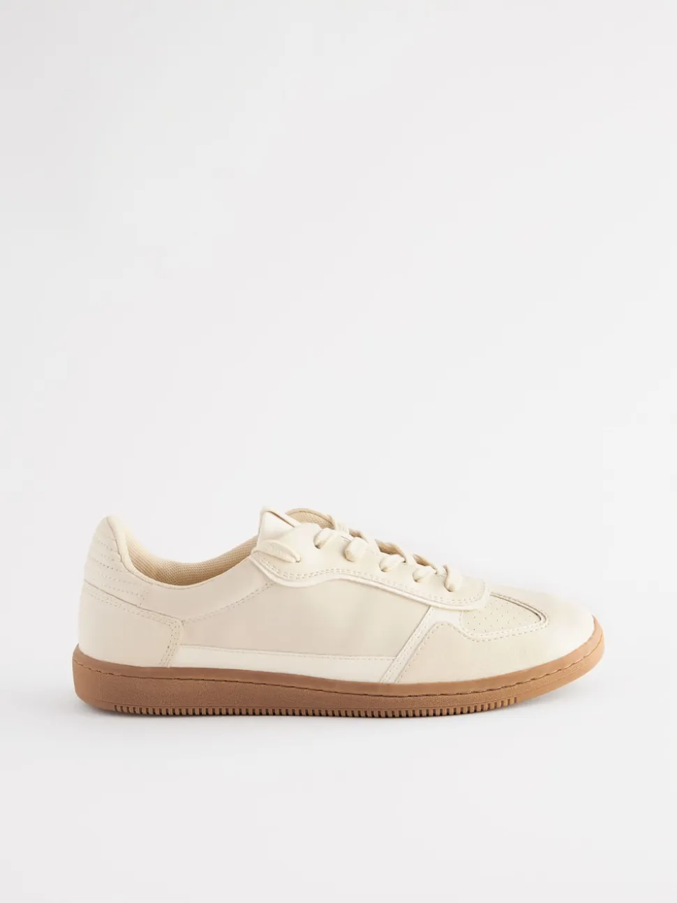 Natural Lace-Up Trainers