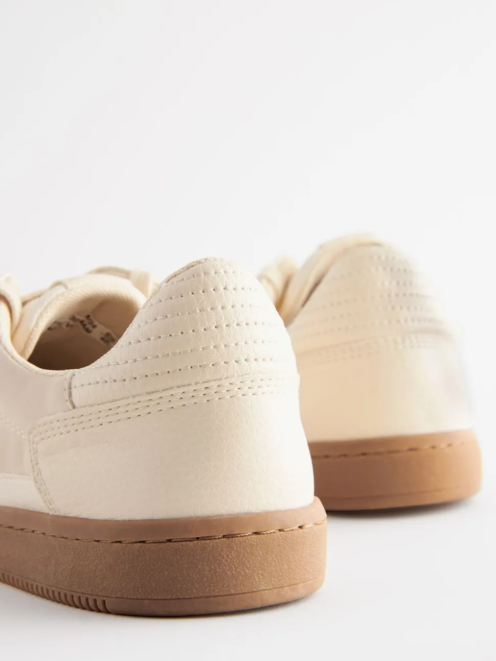 Natural Lace-Up Trainers