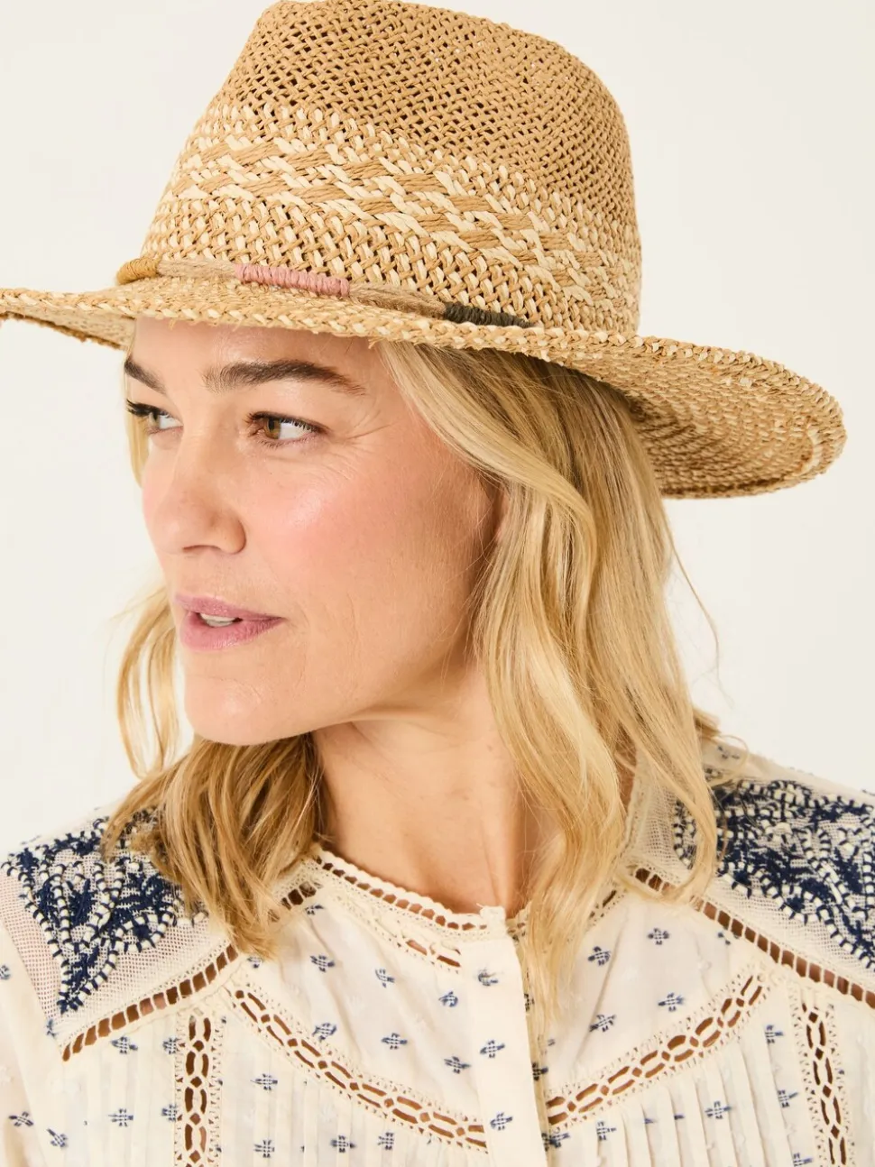 Natural Straw Fedora Hat